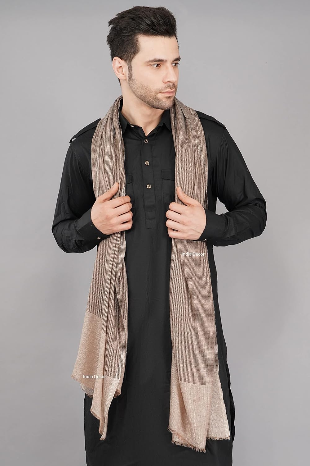 INDIA DECOR 100% Cashmere Pure Wool Unisex Stole - Soft Pashmina Winter Scarf