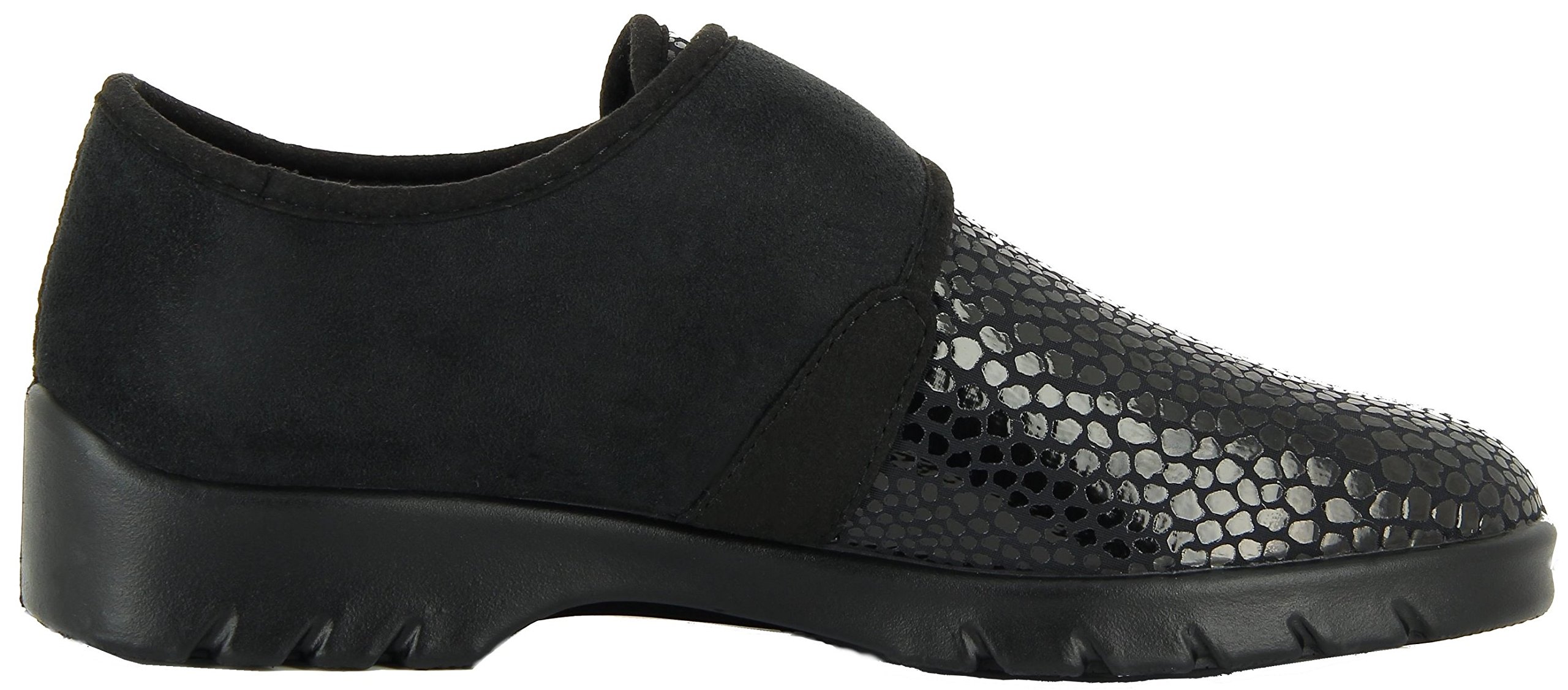 VAROMED Strasbourg Orthopädische Stretchschuhe Damen I Klett Damen-Stretchschuhe für sensible Füße I Fußentlastend, mit Wechselfußbett I Made in Germany