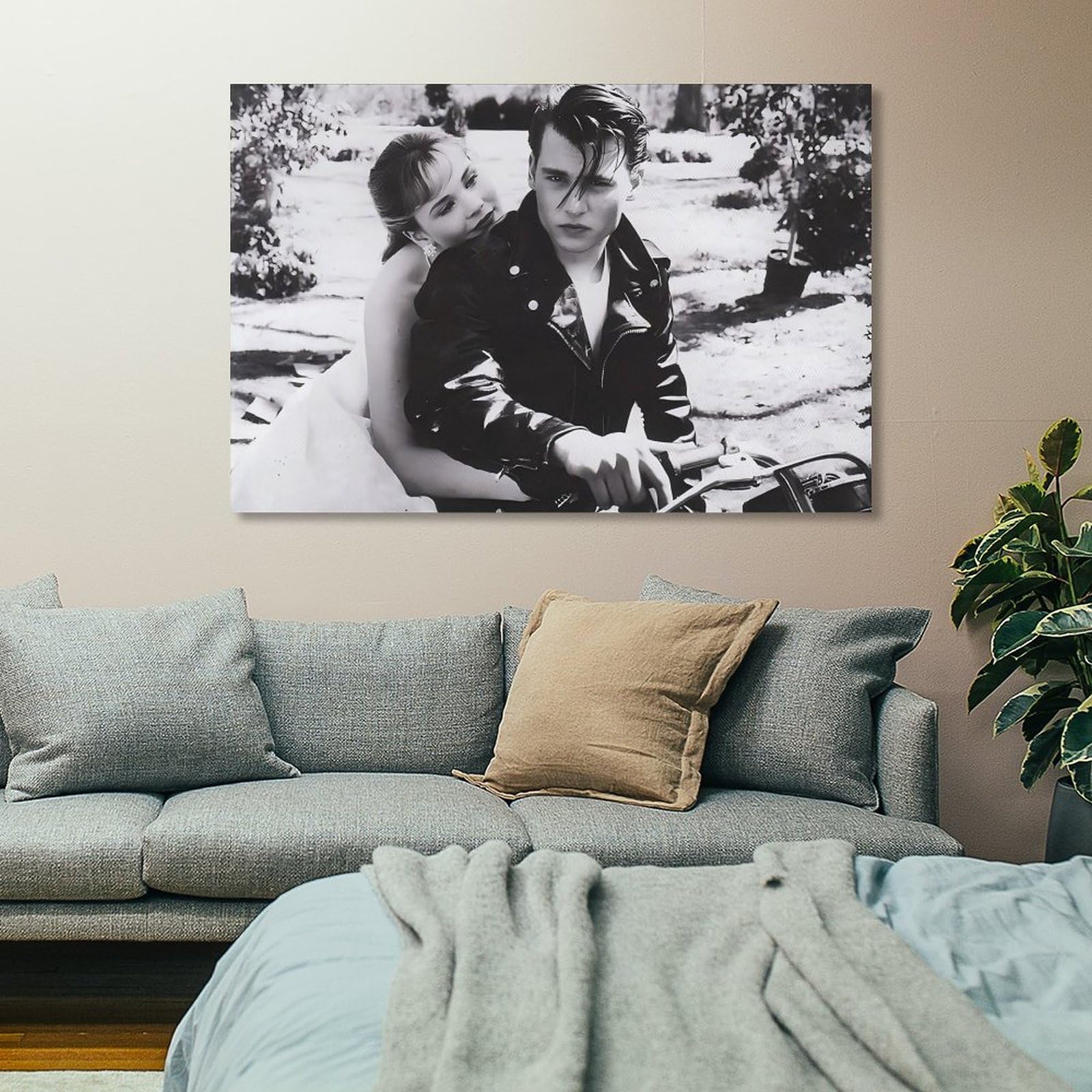 Stampa artistica da parete su tela del film commedia di Cry-Baby Johnny Depp, per casa, bar, ristorante, garage, caffetteria, idea regalo, 60 x 90 cm