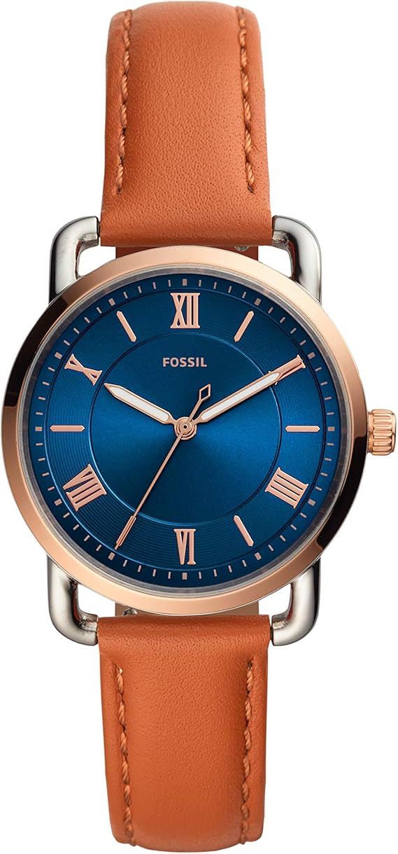Fossil Women's Copeland Stainless Steel and Leather Casual Quartz Watch