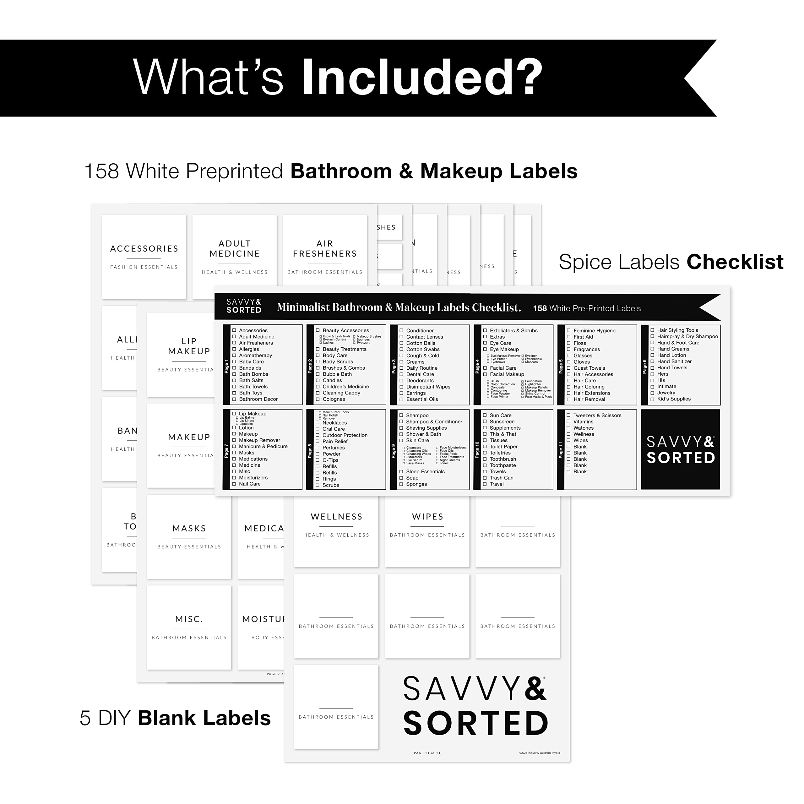 158 Bathroom Jars Labels Hand Soap Labels for Bottles Organizing