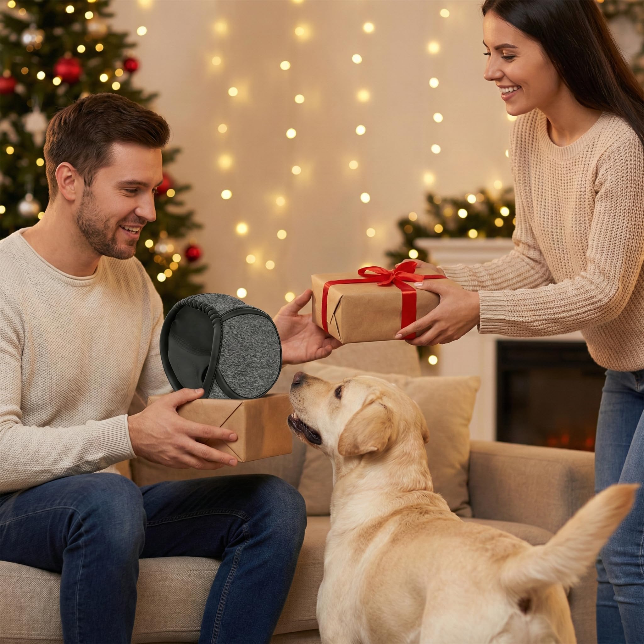 Paraorecchie per Cani Antirumore, Fascia Impermeabile e Traspirante – Protezione per Orecchie del Cane contro Rumori Forti, Vibrazioni, Freddo e Acqua, Ideale per Viaggi, Fuochi d’Artificio,