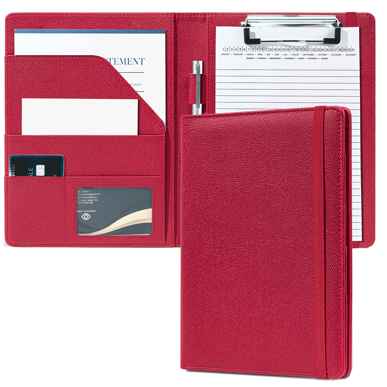 Mymazn Small Clipboard Padfolio for Women Fits 5x8 Inch Writing Pads