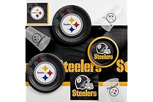 Trendware Pittsburgh Steelers Game Day Party Supplies Kit Serves 8