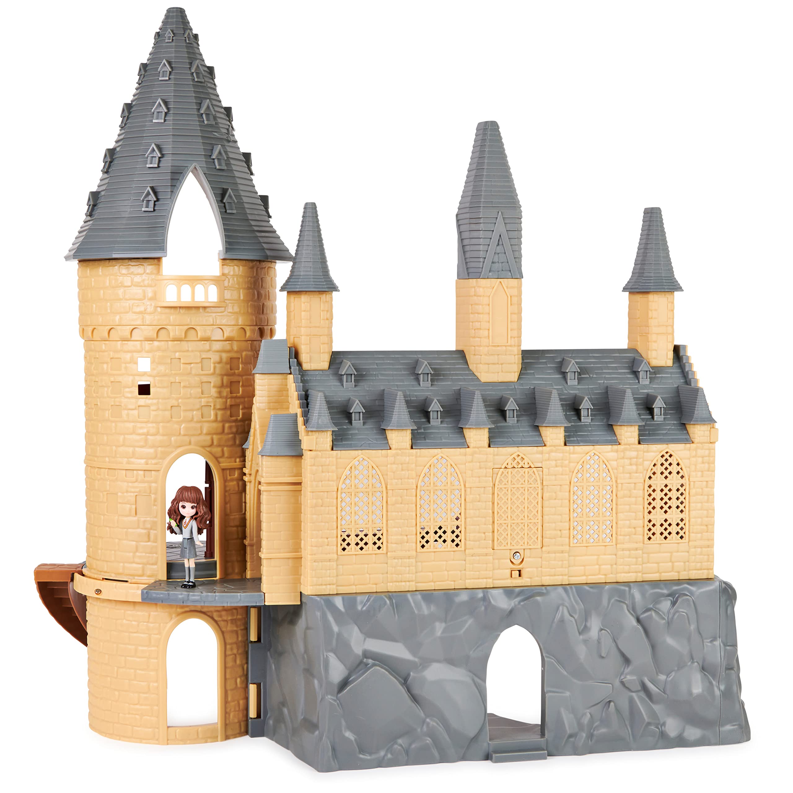 Wizarding World, Castello di Hogwarts di Harry Potter, con 12 accessori, luci, suoni e bambola Hermione esclusiva - dai 5 anni