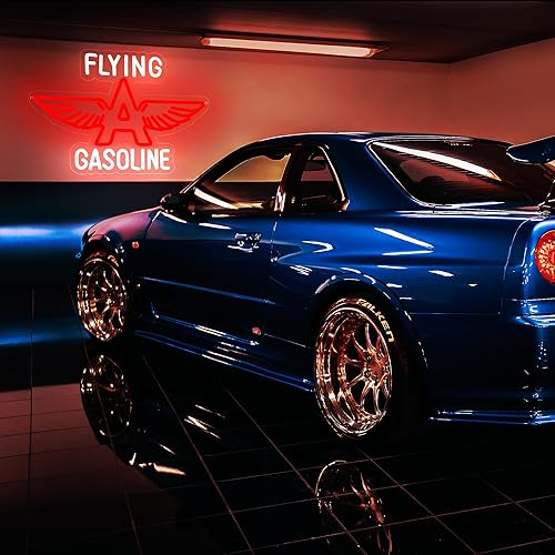 Miniatura 6 de Letrero de neón de garaje para decoración de pared, retro, para garaje, tienda, decoración de interiores, decoración de pared de gasolina