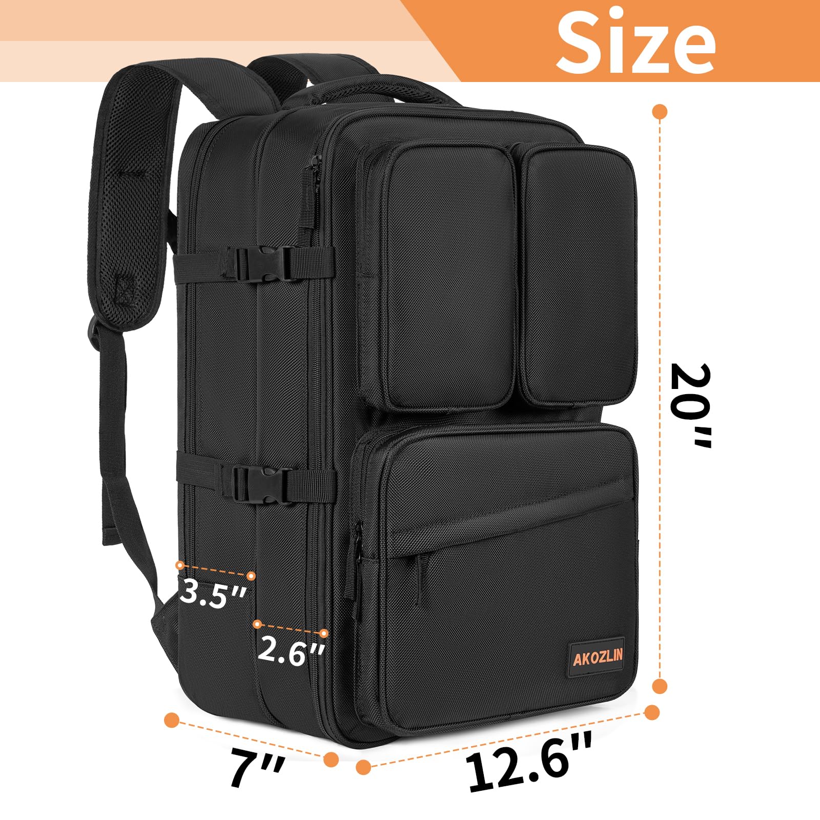 AKOZLIN Zaino da viaggio per mixer DJ per controller DDJ FLX4 DJ Lite SB DJ 400 con tasche multiple per attrezzature, laptop, dischi in vinile, cavi