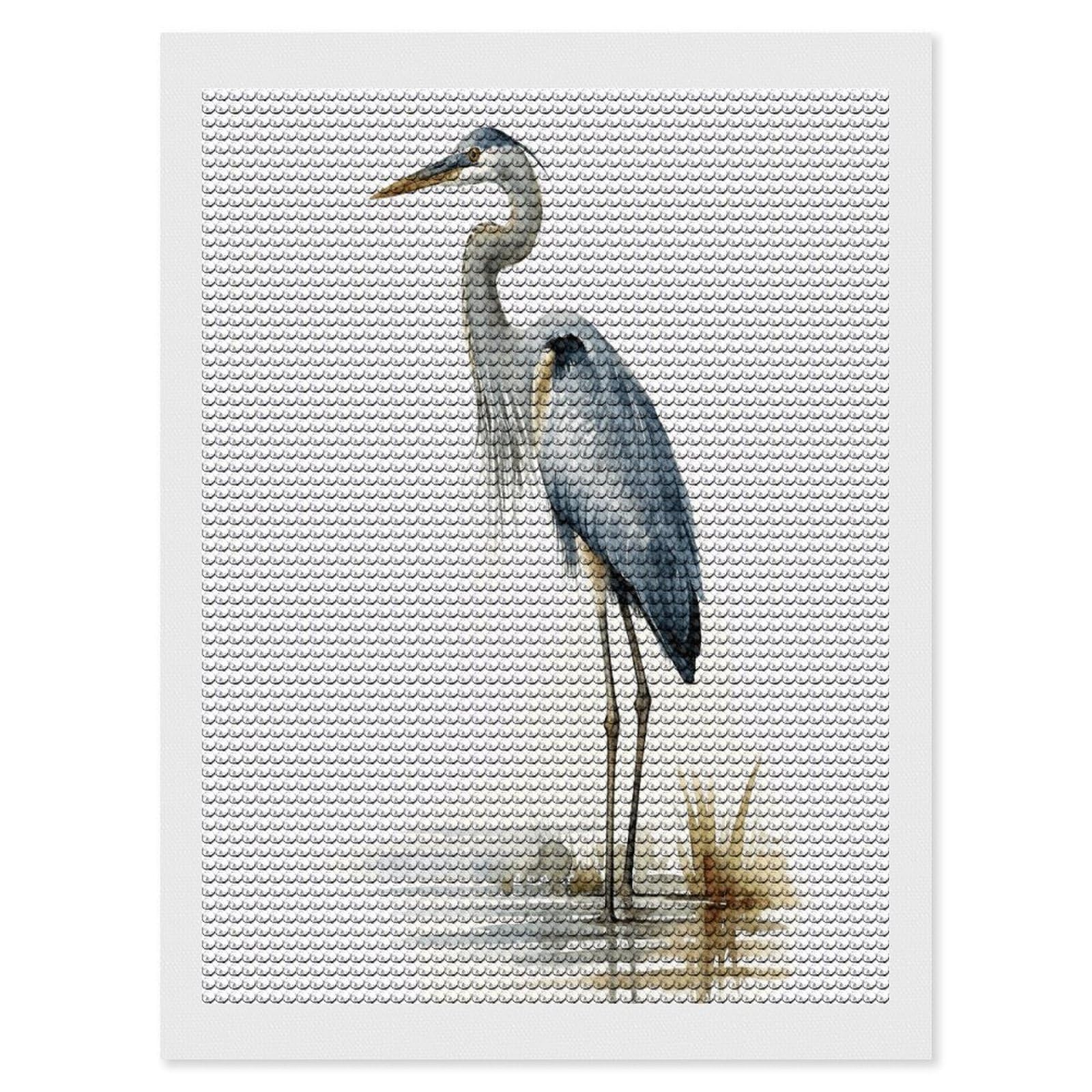 VstaDank Long-beaked Heron Diamond Painting Kits Exquisite DIY Full Round Drill Diamond Dots Painting for Adults Beginner Diamond Photo Paint with Diamond Picture Art Wall Decor 12"x16"