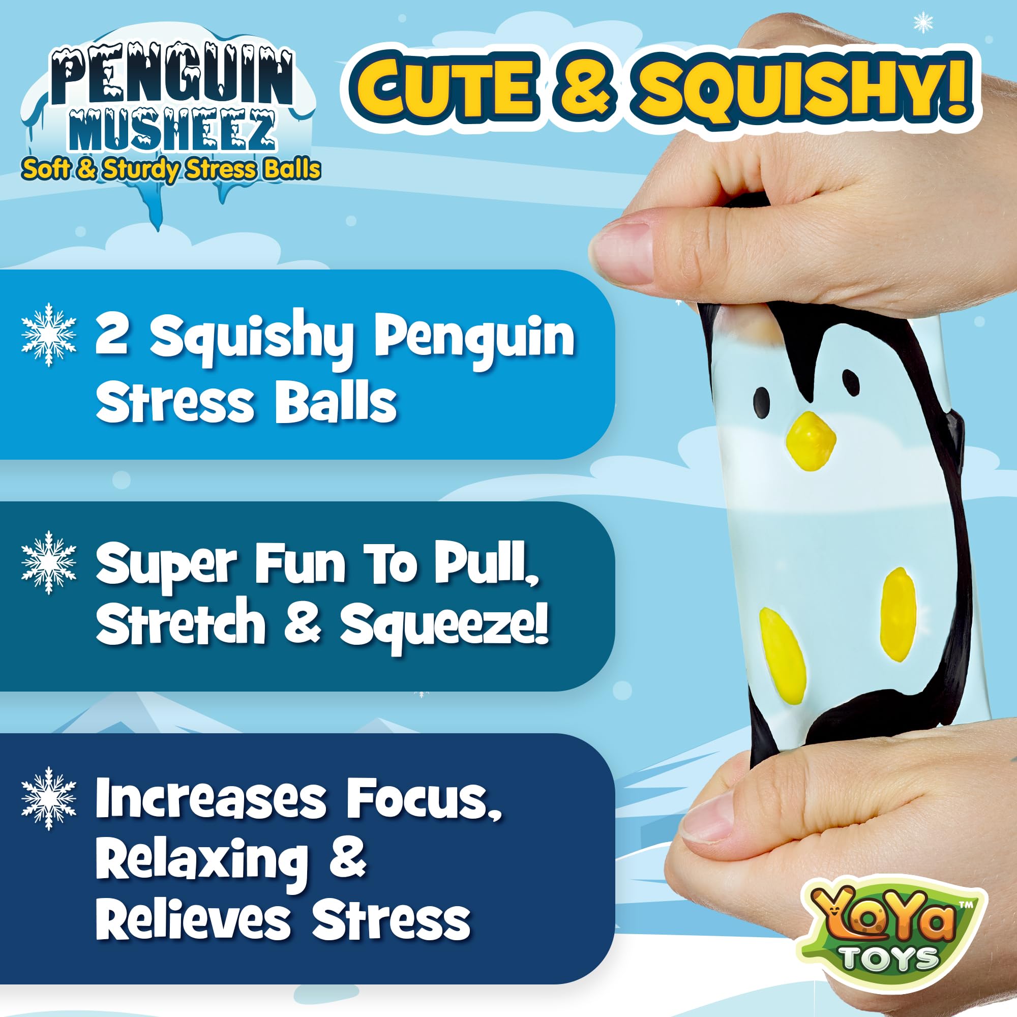 Amazon.co.jp: YoYa Toys Musheez ペンギン スクイーズ ストレスボール