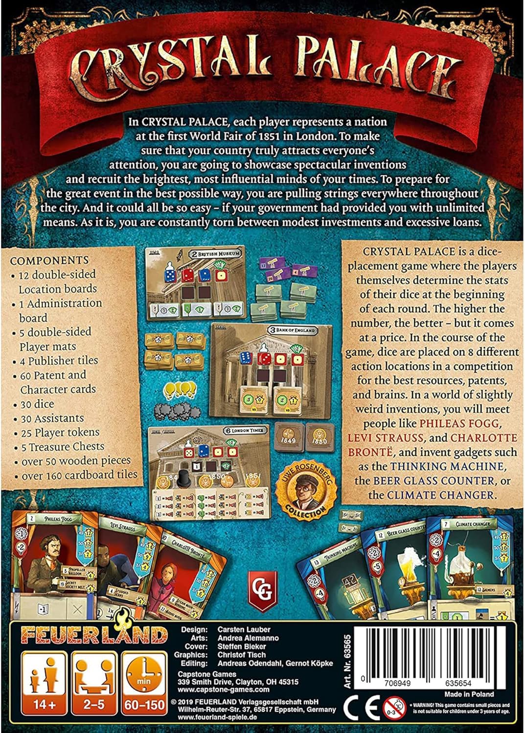 Capstone Games | Crystal Palace | Board Game | Base Game | 1 to 4 Players Ages 12+