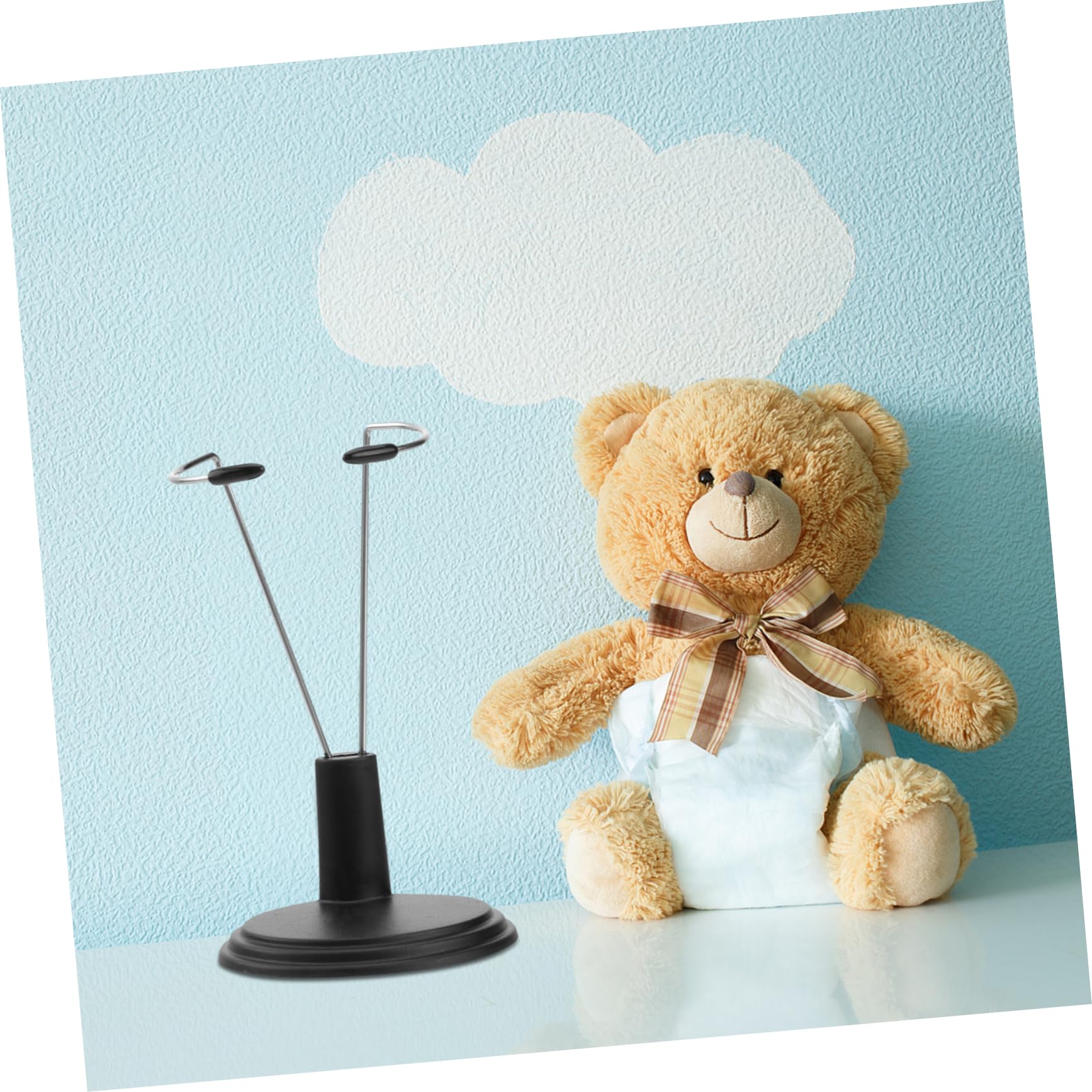 Vaguelly Adjustable Doll Stand 6pcs Doll Storage Rack Fashion Display Rack Portable Lightweight PVC Material