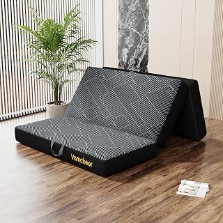 Vamcheer Gelschaumstoff Klappmatratze Grau 90x200x15cm