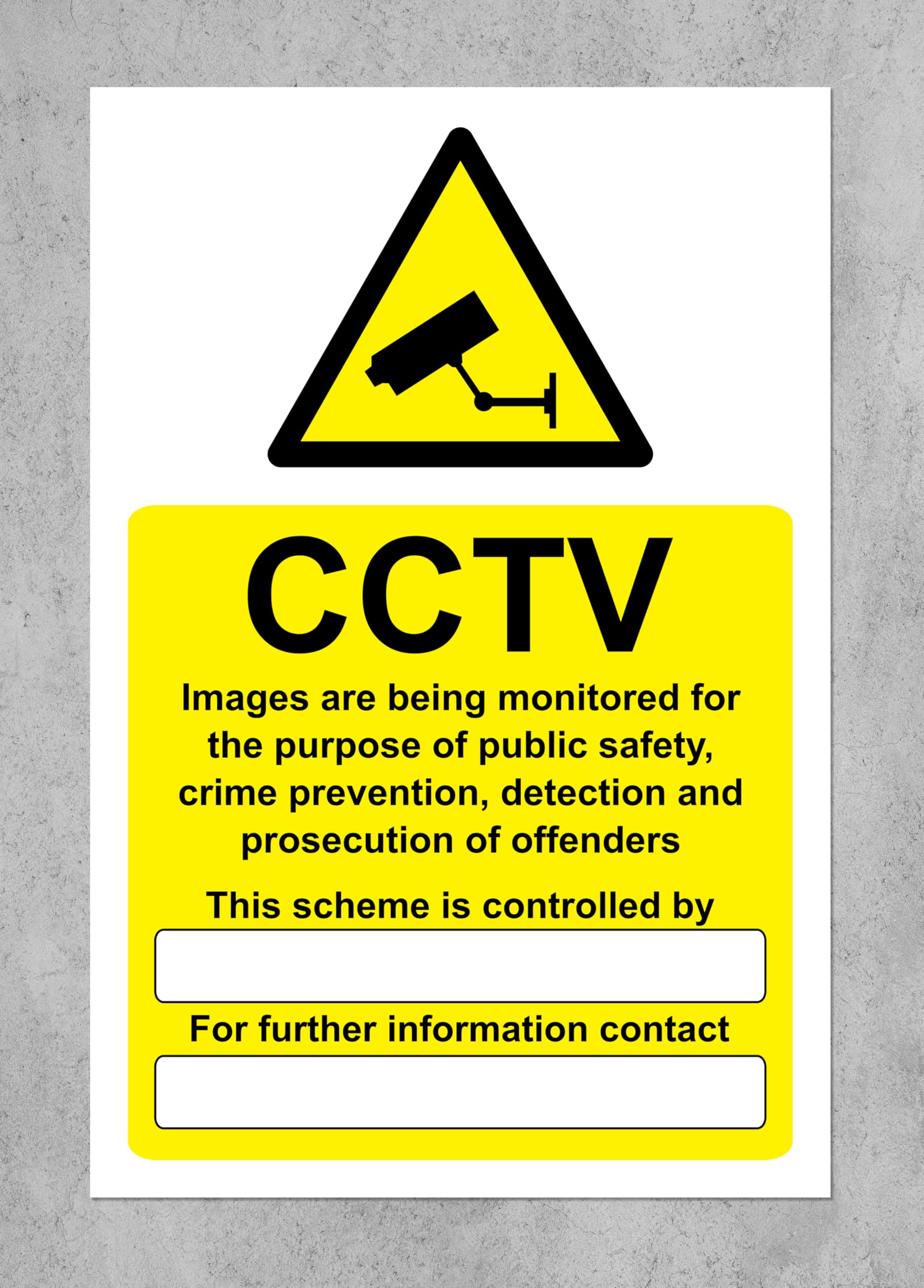 CCTV Data Compliant Images are Being Monitored/Recorded GDPR Safety Sign - Self Adhesive Sticker (150mm x 100mm)