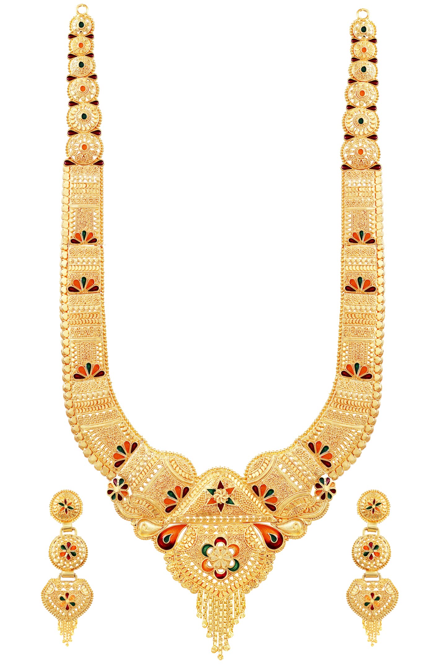 Mansiyaorange One Gram Gold Long Rani Haar Multi Necklace Set Imitation/Jewelery/Jualry/Jwellry/Jewellery Set For Women (B09RQPTVC4) Amazon Price History, Amazon Price Tracker