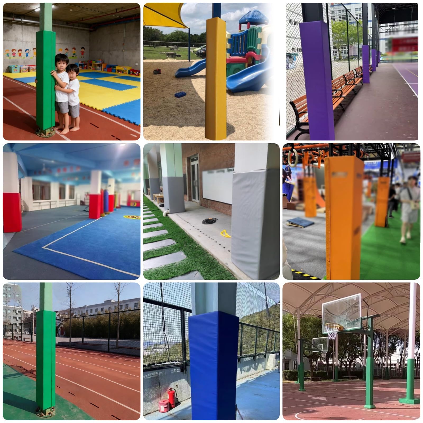 Almohadilla acolchada para poste de baloncesto para aros cuadrados, envoltura acolchada para poste de garaje, funda protectora para equipo deportivo, fácil de instalar y resistente a la intemperie