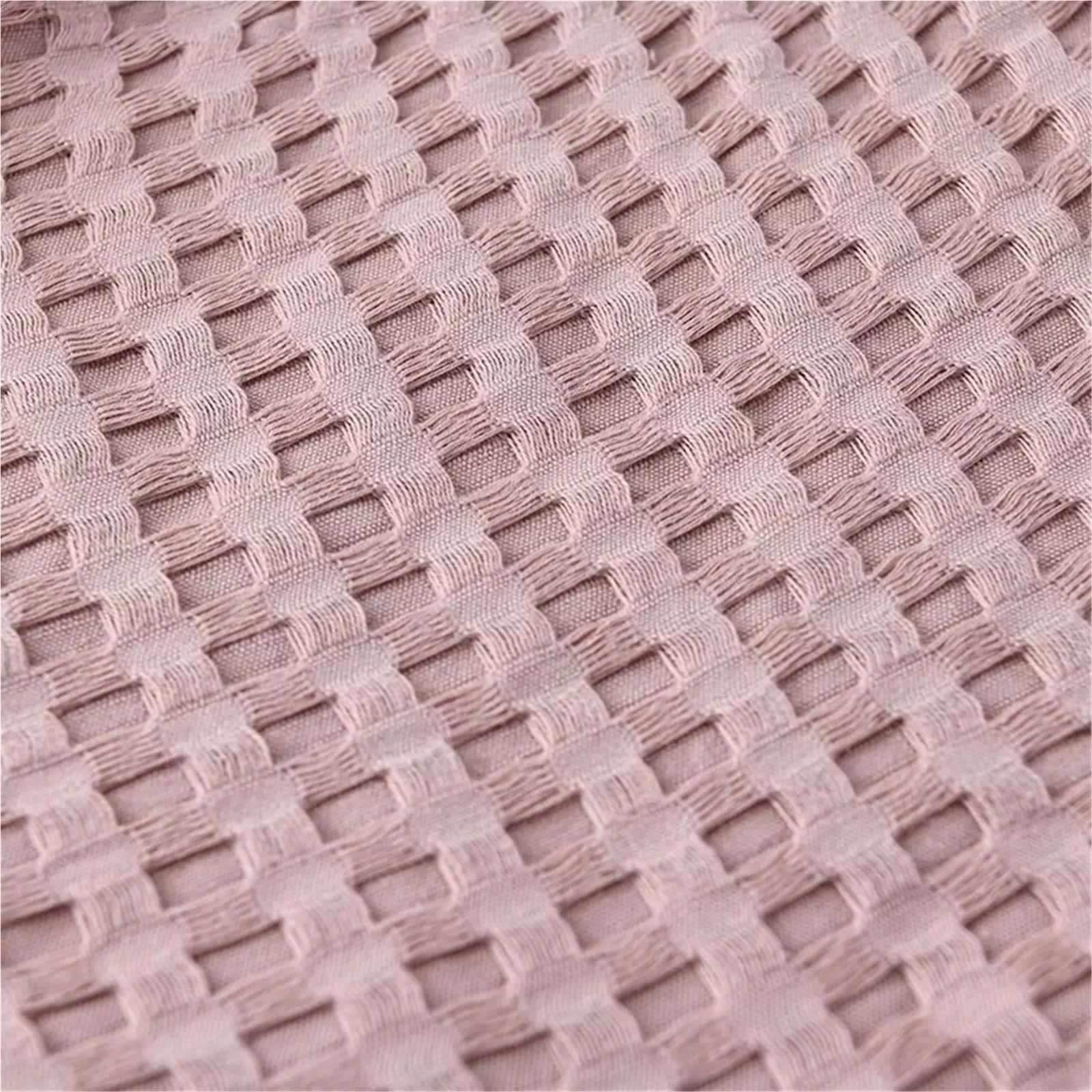 Coperta in mussola di cotone Coperta da letto estiva in cotone scozzese a nido d'ape, copriletto in maglia sottile, trapunta for hotel(Green,100x150cm)
