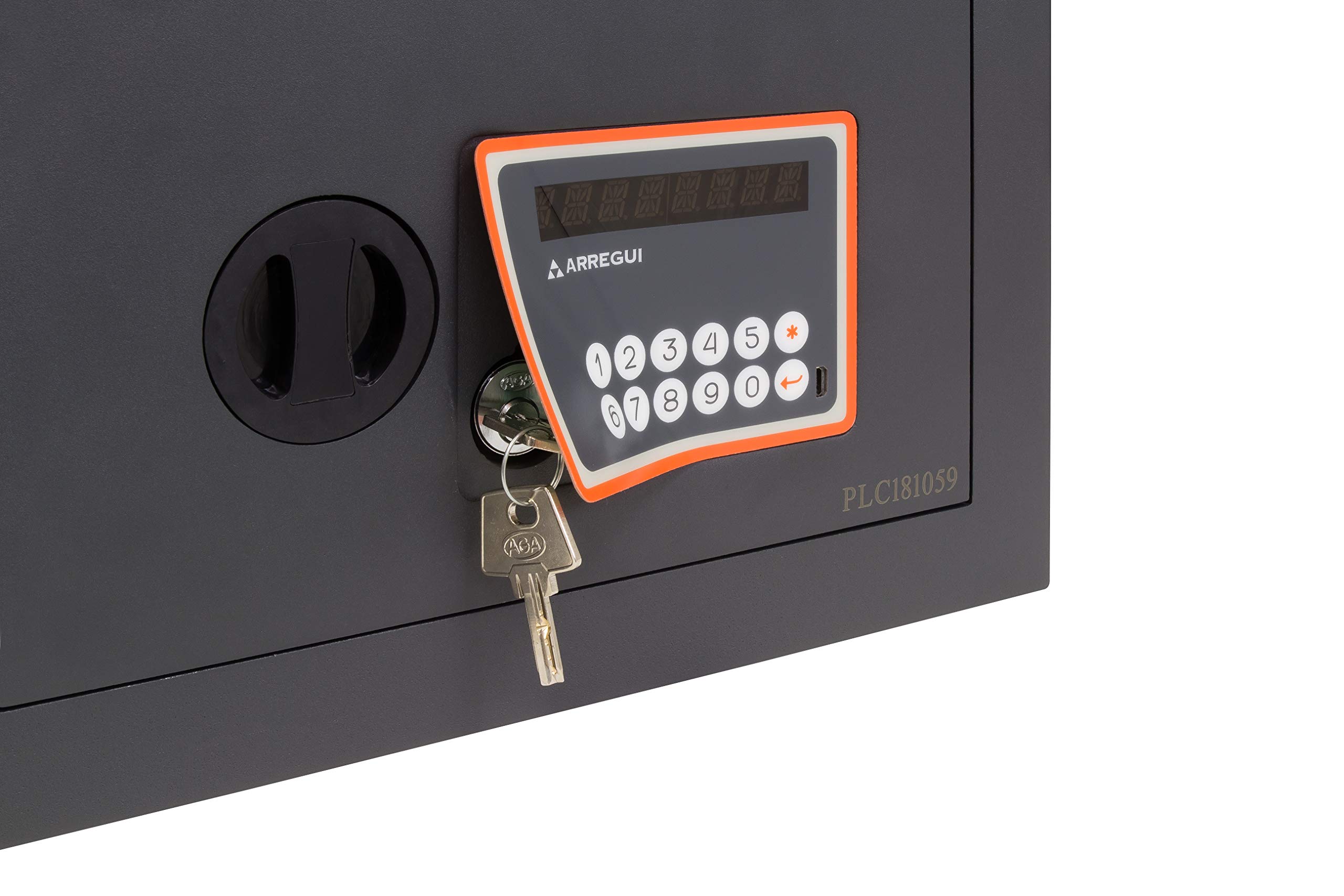 ARREGUI Plus C 181110 Caja fuerte de empotrar 10+3 mm apertura electrónica fondo regulable 21x32x15 a 22 cm 4 a 8 L