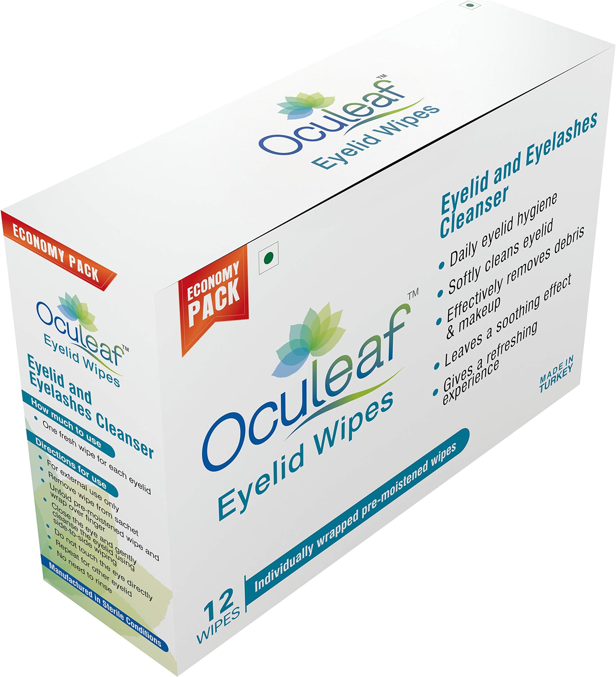 Oculeaf Eyelid Wipes 12'S Wipes