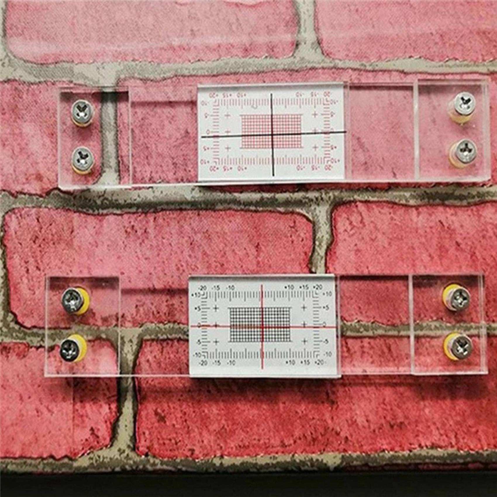 Dossier de Surveillance des Fissures, Outil de Mesure de Fissures 15 PièCe, Jauge de Largeur de Fissure, Étrier de Comparaison de Fissures D'Angle en Acrylique Transparent