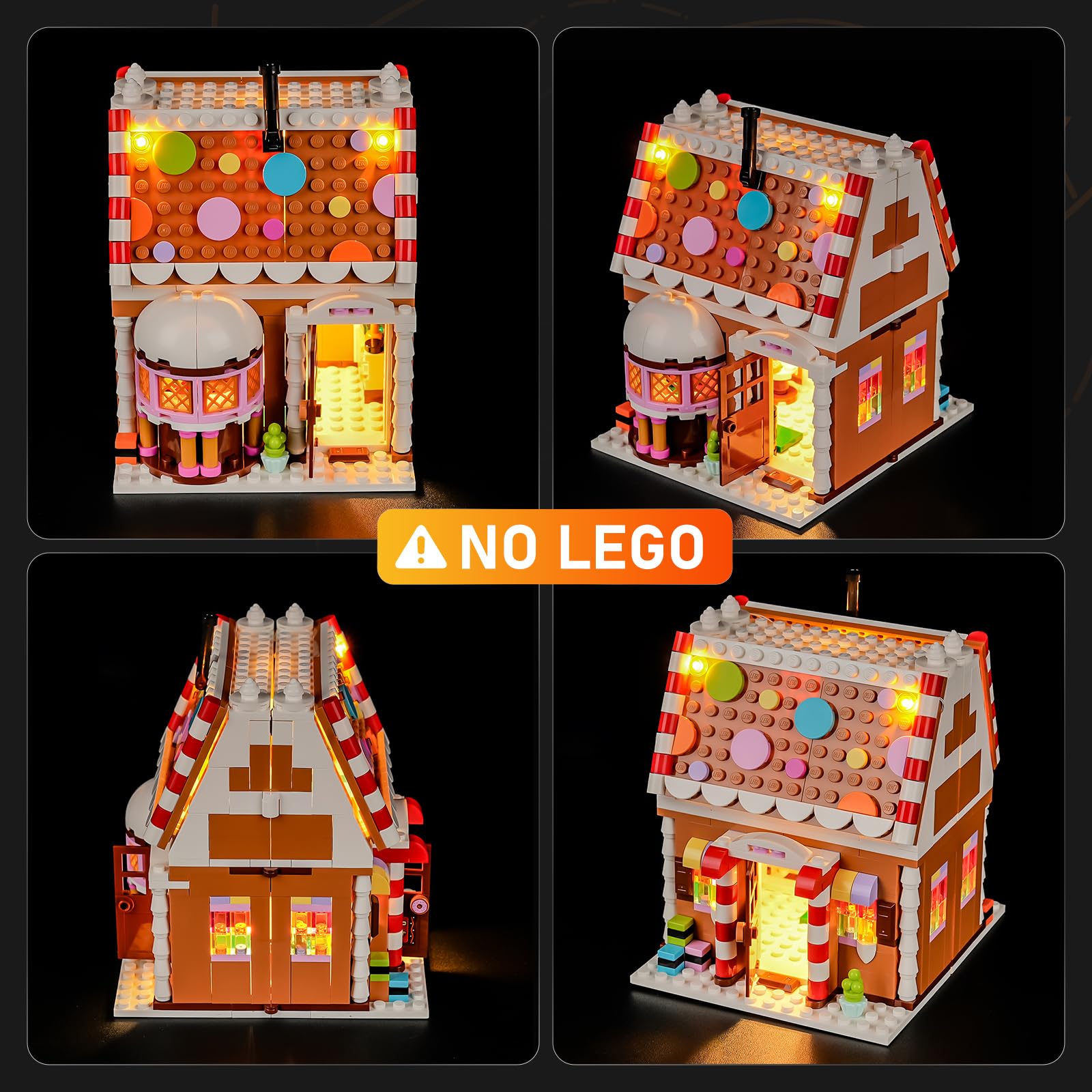 LIGHTAILING Light for Lego-40809 Festive Gingerbread House - Easy Install, Hidden Wiring, Home Decor & Gift-Ready (Model Not Included) - Image 3