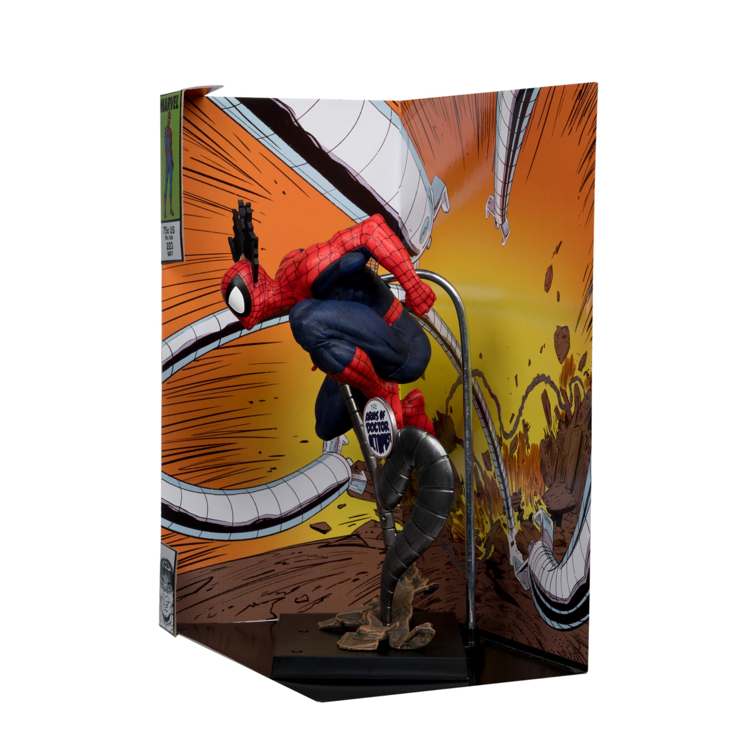 Marvel Spider-Man Skala 1:6. Kolekcjonerska ze sceną i komiksem (Marvel Tales #223) Zabawki McFarlane