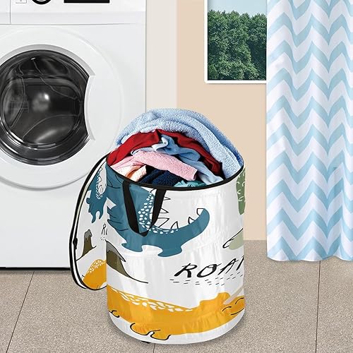Miniatura 5 de round mini collapsable storage bin for closet Childish Dinosaur Sweet Kawaii,cesto de ropa sucia para nia
