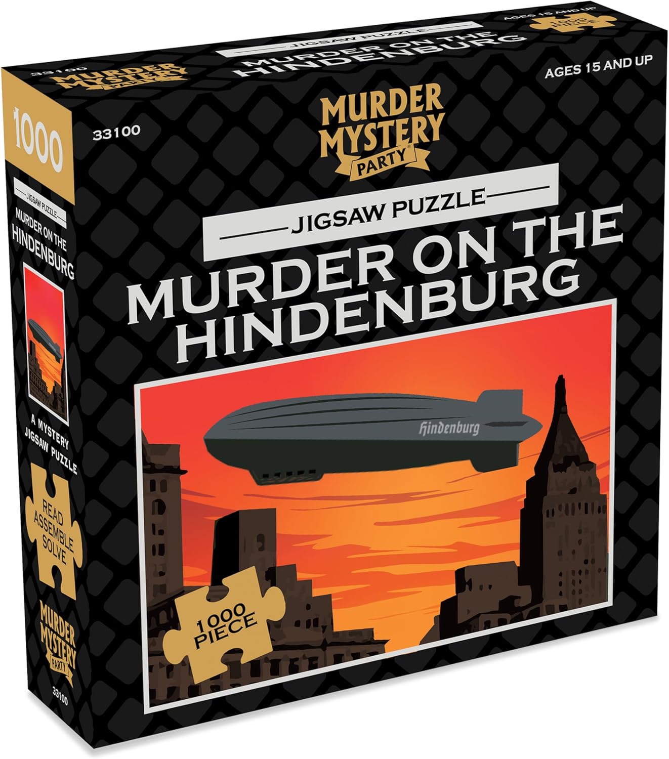 Murder Mystery Party, Classic Mystery Jigsaw Puzzle, Murder on The Hindenburg, 1,000 Piece Jigsaw Puzzle