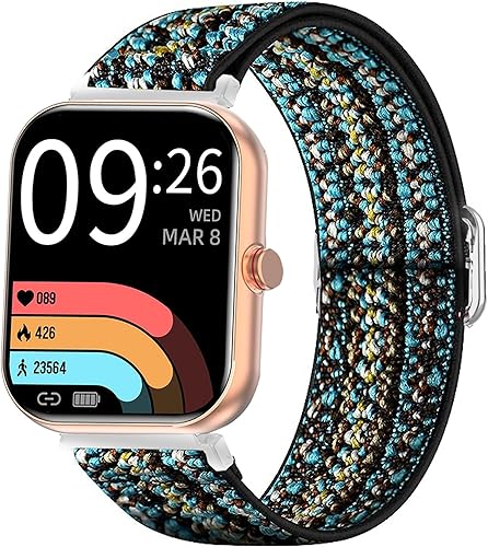 Compatible con SOMTLERK A221, correa de repuesto ajustable de nailon elástico Lamshaw para hombres y mujeres, compatible con relojes inteligentes disponible en Yaxa Guatemala