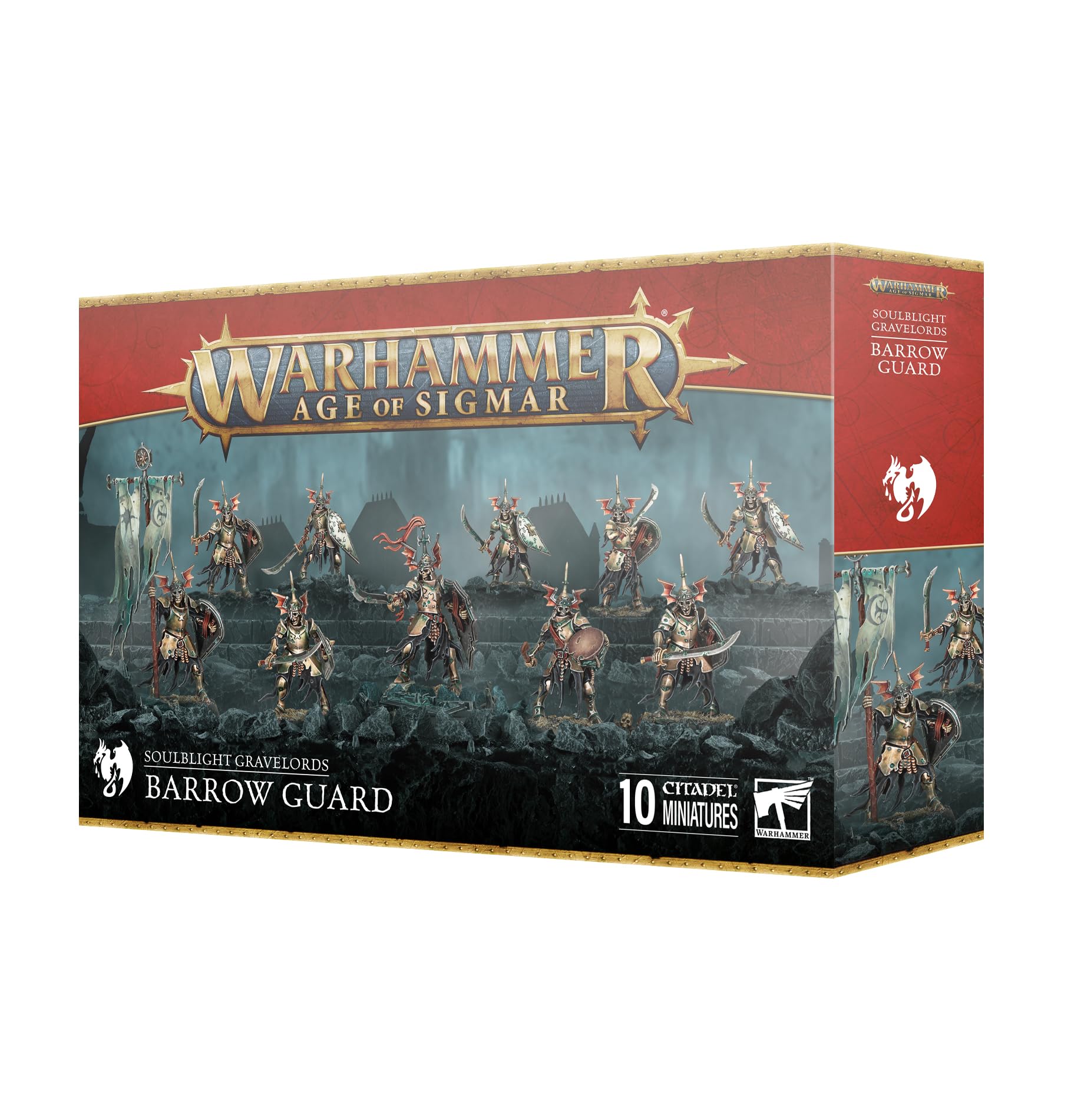 Warhammer Age of Sigmar Soulblight Gravelords Barrow Guard Collectible Miniatures Figures for Gamers and Collectors in B 