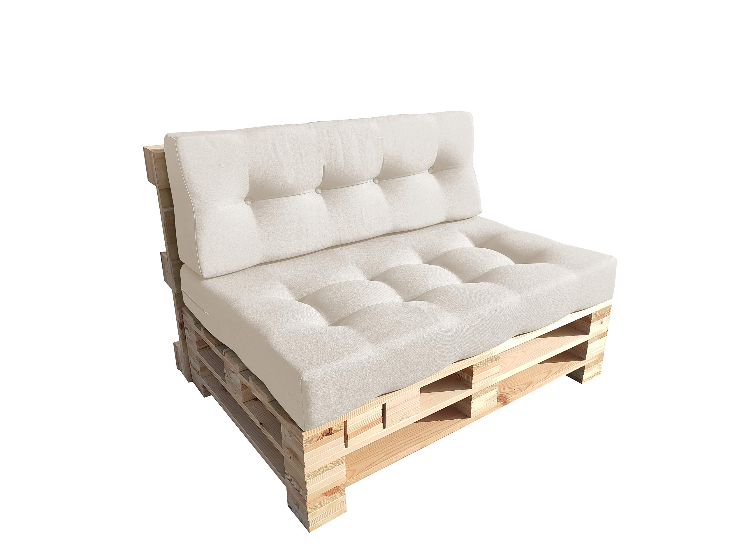 Chilly Pilley Palletkussens, Palletkussen, Diagonaal Gesneden, Gewatteerd, Palletkussens, Tuinkussens, Indoor Outdoorkussens, Kleuren En Maten (Set Van 2, Oranje