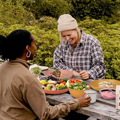 Miniatura 9 de Juego de vajilla de 66 piezas, juegos de platos y cuencos irrompibles, juegos de vajilla reutilizables para 6 personas, juego de cubiertos de viaje,