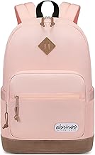 abshoo Classic Backpack for School College Bookbag Middle High School Girls Bakcpacks for Teen Casual Daypack (Pink)