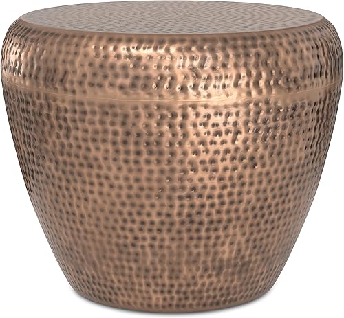 Miniatura 1 de SIMPLIHOME Preston - Mesa auxiliar de metal industrial moderna de 22 pulgadas de ancho en cobre antiguo, totalmente montada para la sala de estar y