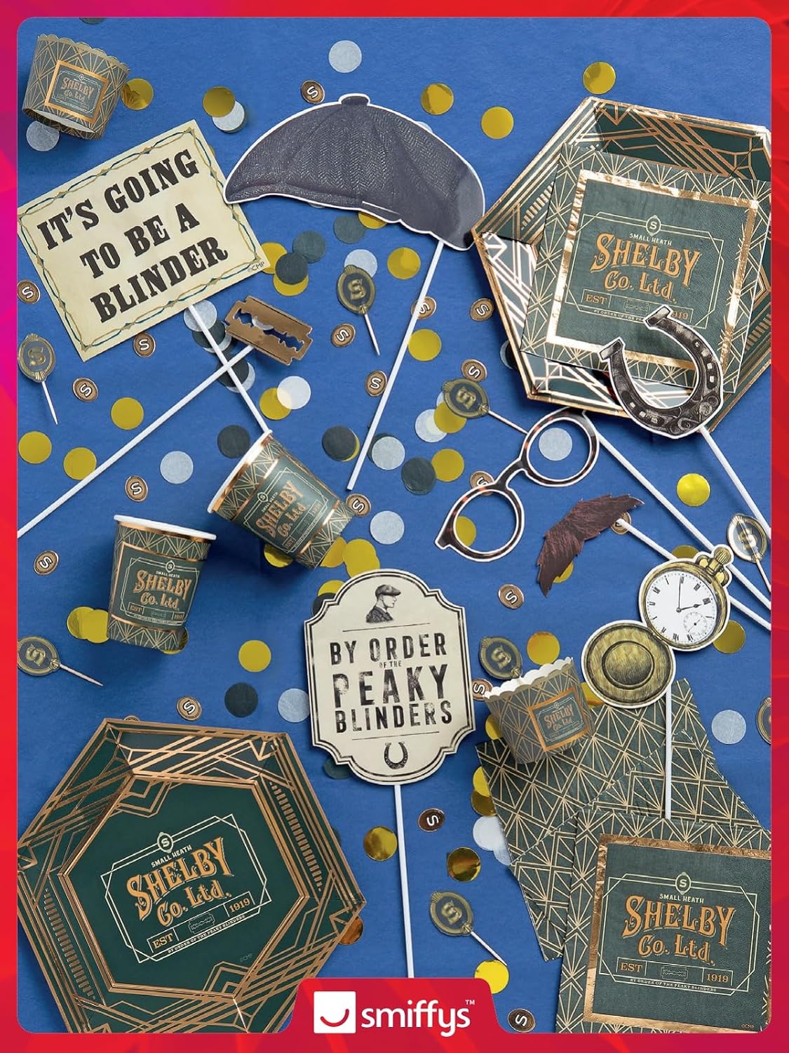 Smiffys Officially Licensed Peaky Blinders Tableware