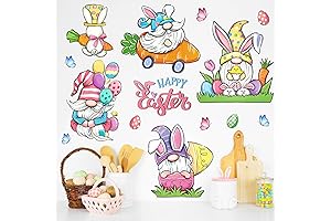 Happy Easter Bunny Gnome Wall Decals Stickers ๐๐ฐ