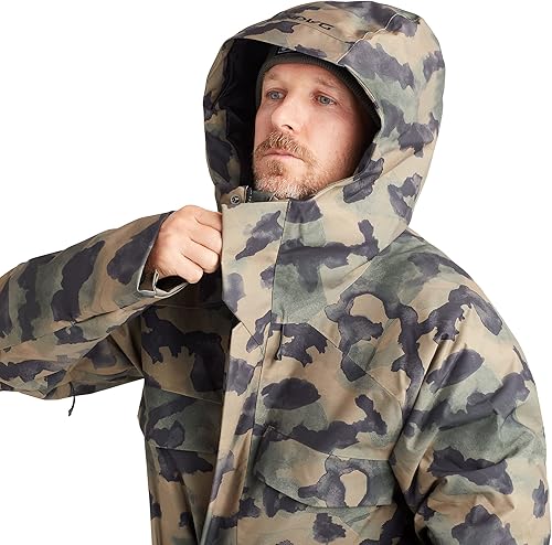 Miniatura 6 de Dakine Chaqueta de esquí y snowboard con aislamiento de 20 quilates para hombre, camuflaje de agua, verde, talla L, Verde