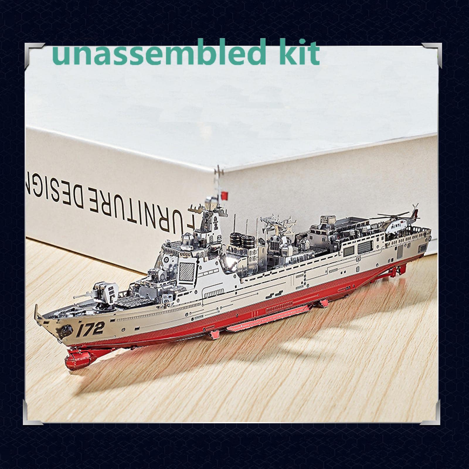 Amazon | 1/1000スケール 金属製艦船キット 052D 駆逐艦 3D金属
