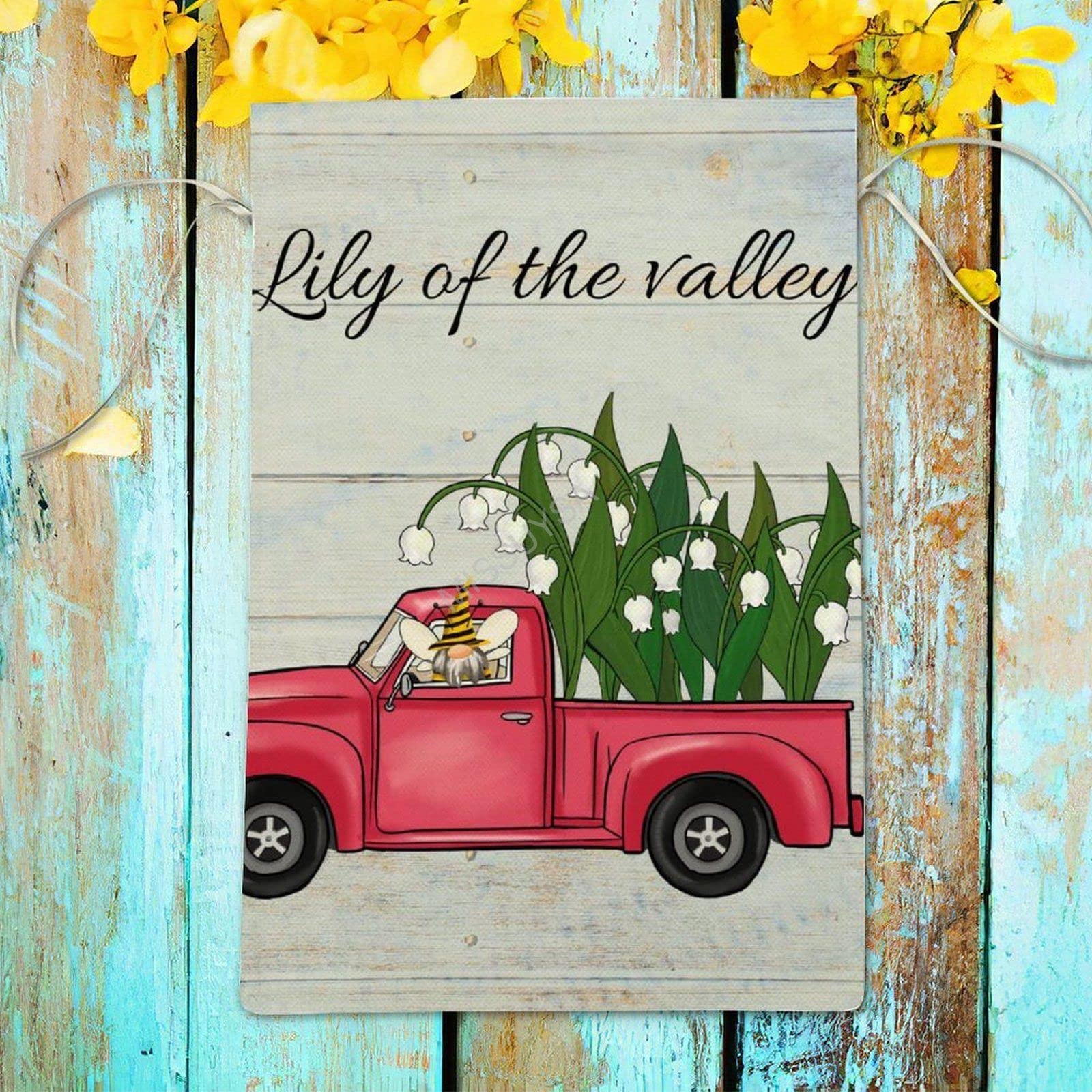 Amazon.com : Home Welcome Garden Flag,Lily of The Valley Truck 