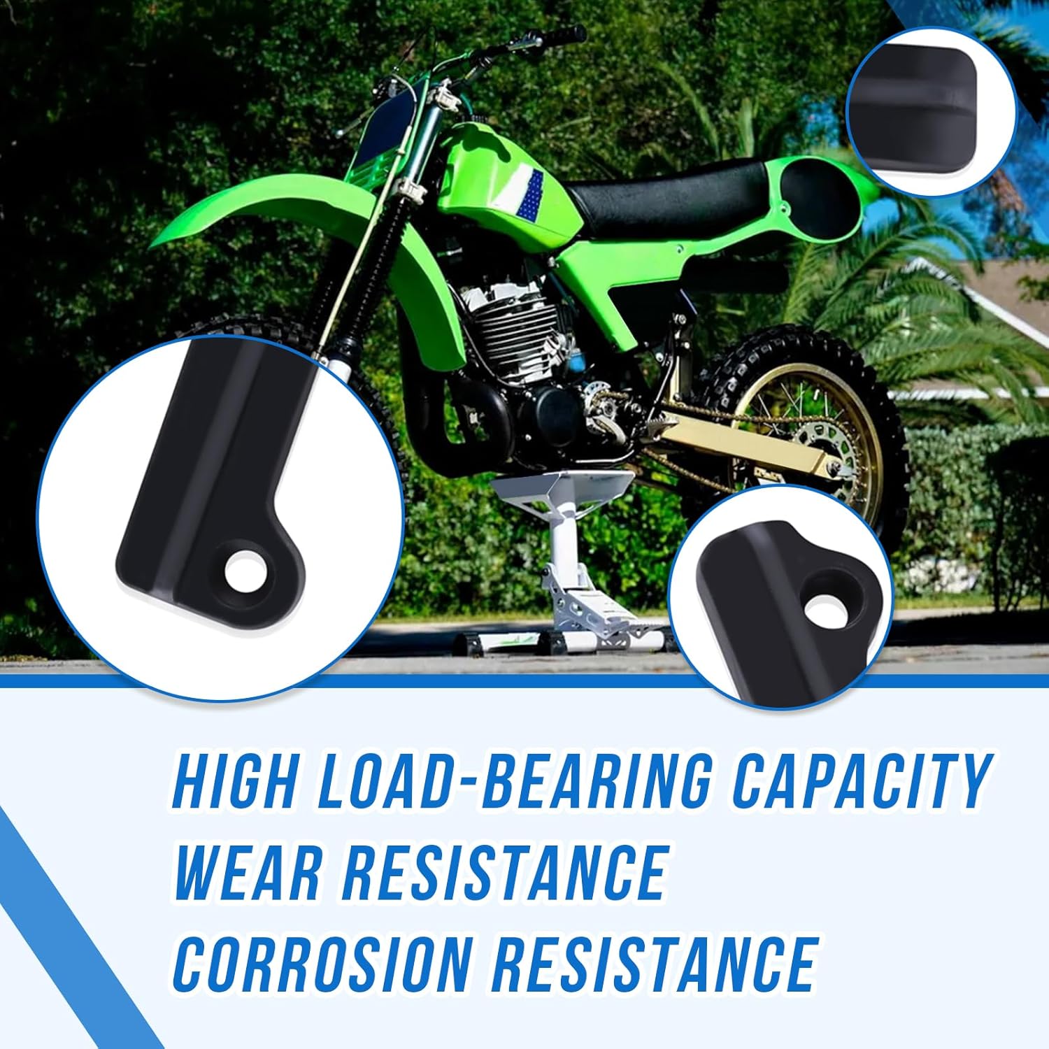 12053-1101 12053-1144 Front Chain Sliders Compatible with 1984 1985 1986 Kawasaki KX 125 250 500,1985 1986 KDX 200,1986 1987 Tecate KXT 250