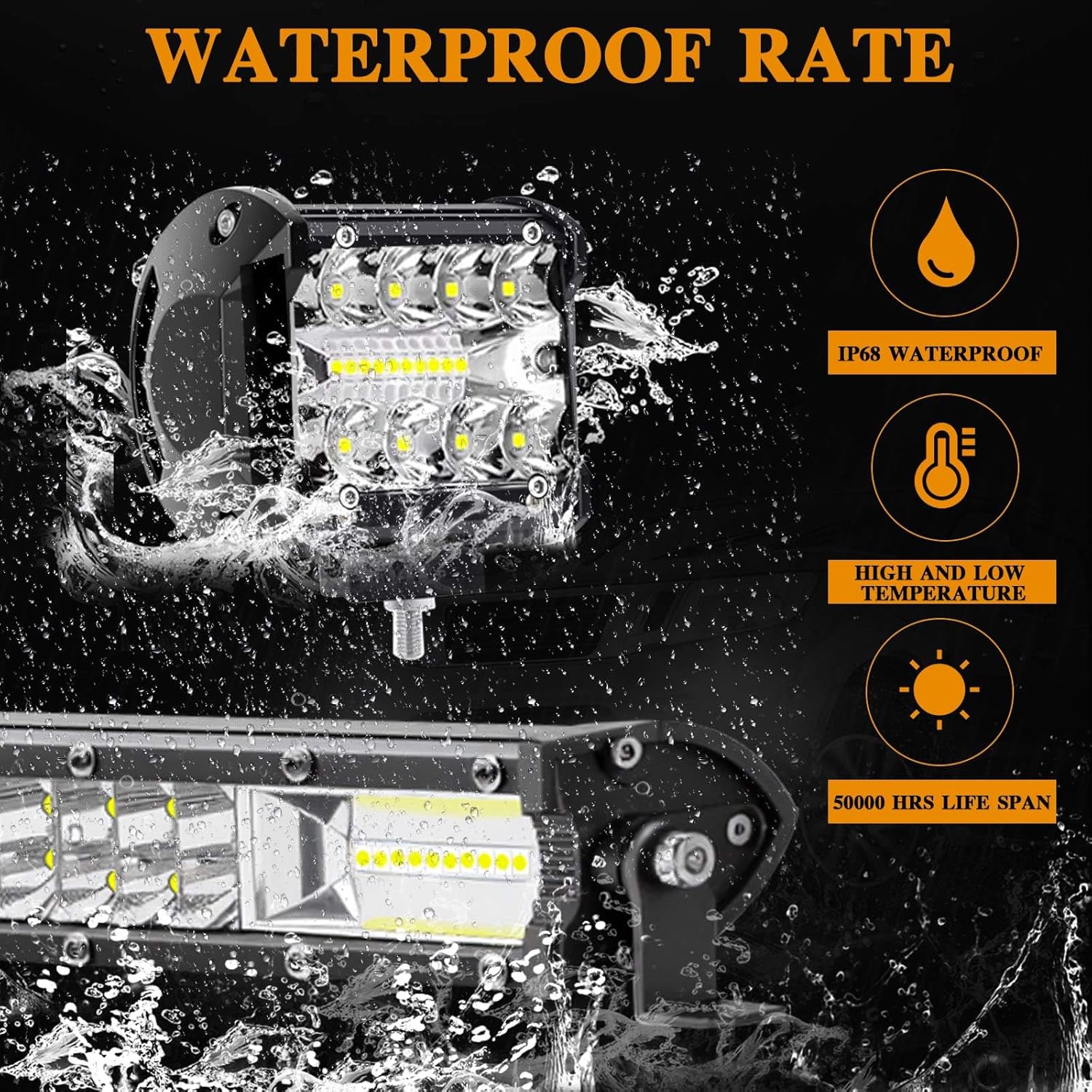 LED Light Bar Kit, 2PCS 32'' 300W Slim Double Row LED Light Bars with 4PCS 60W LED Work Light Cube Pods Off Road Driving Tractor Fog Lights for Trucks Utv ATV RV SUV Pickup Golf Cart Motorcycle Boat