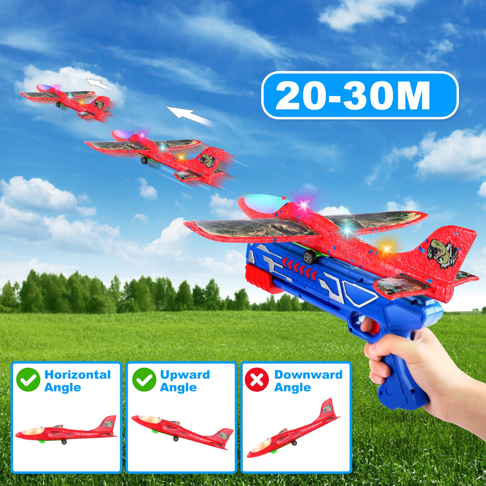 37 Cm Avion Jouet Enfant 4 Pièces, Avion Polystyrene Planeur, Extérieur