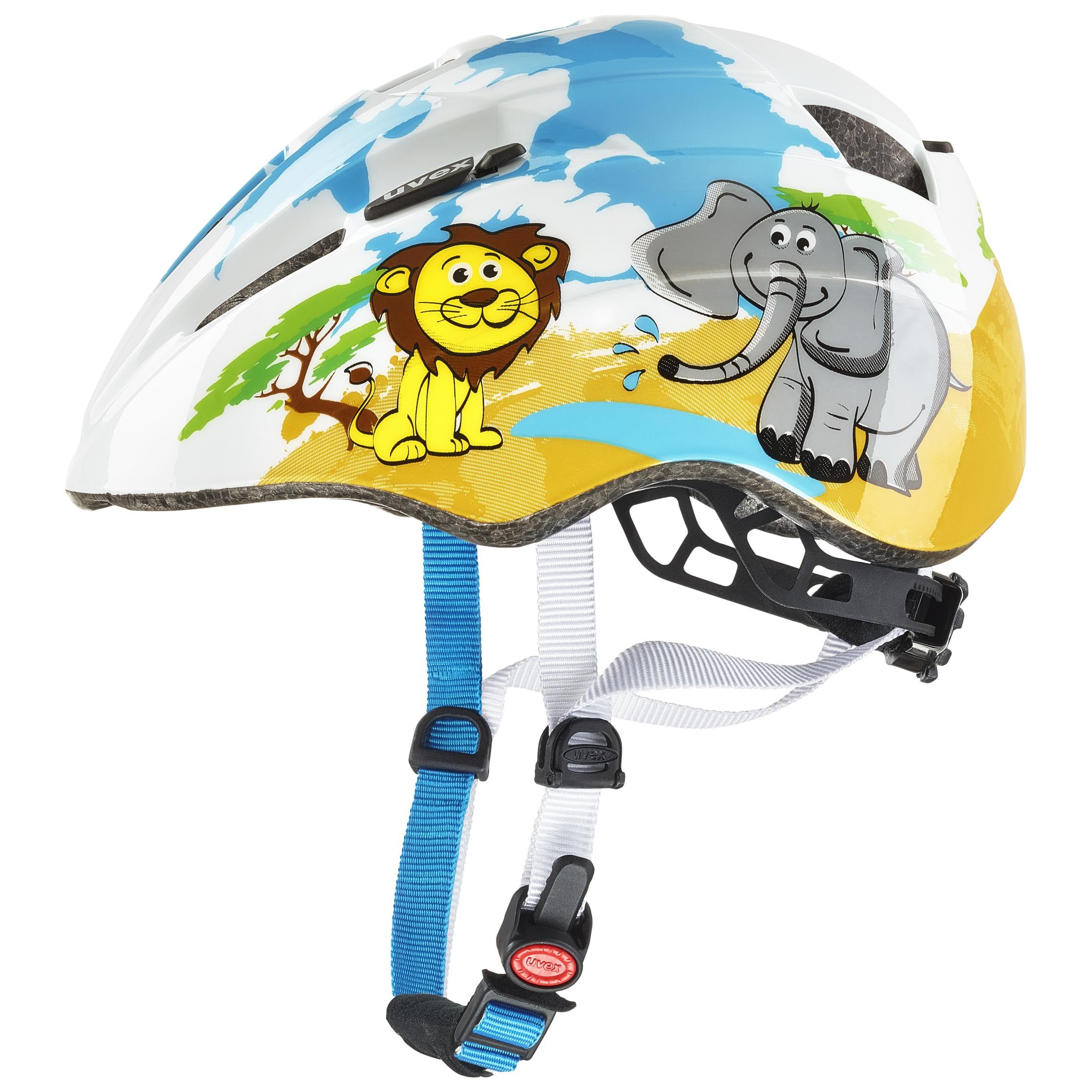 uvex Kid 2 - Lightweight Kids Bike Helmet for Children - Individual Fit - Upgradeable with an LED Light - Desert - 46-52 cm