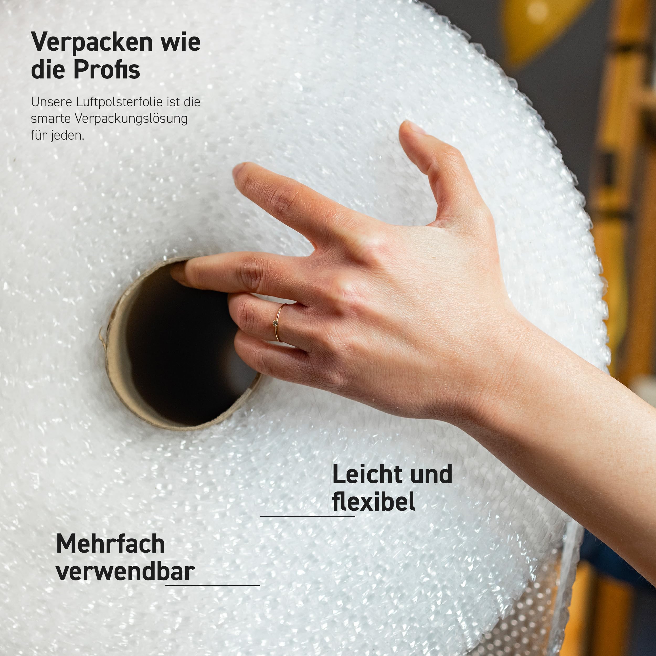 Rollo de plástico de burbujas de alta calidad, 50 m, fabricado en Alemania, material de tapicería 60 my para mudanzas y envíos, lámina granulada (20, 50 cm x 50 m)