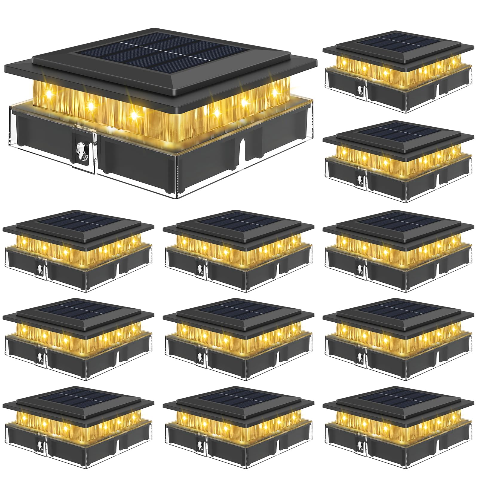 4x4 Solar Post Cap Lights Outdoor 2Pack Deck Powered IP65 - View #13