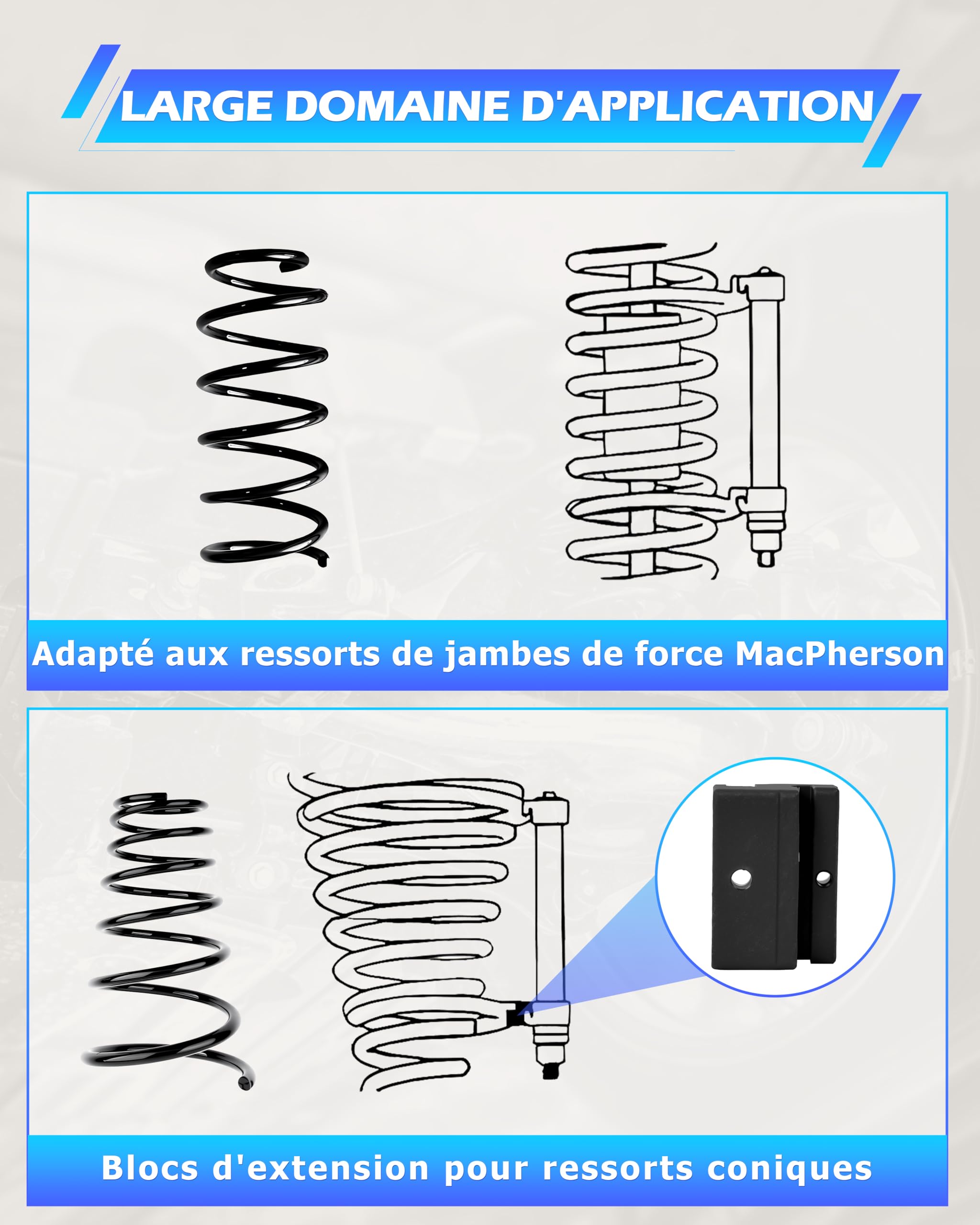 DAYUAN Compressore a Molla 1000kg Macpherson Strut Coil Spring Compressore Dumper Estrattore Tuorlo Protector