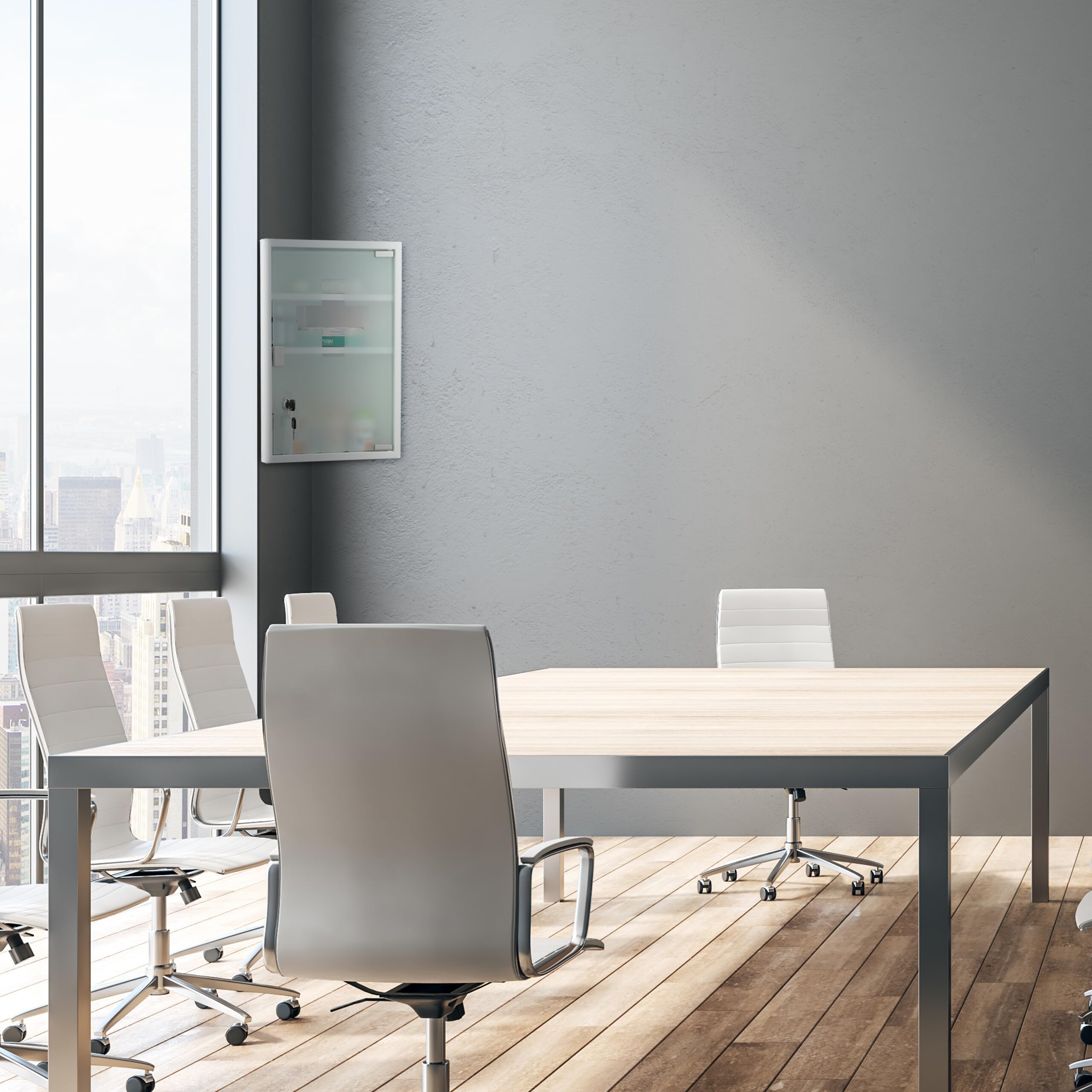 Relaxdays Armadietto Pronto Soccorso per Medicinali, Cassetta Medicine con Chiave, 3 Scomparti, HLP: 45x30x17,5 cm, Nero