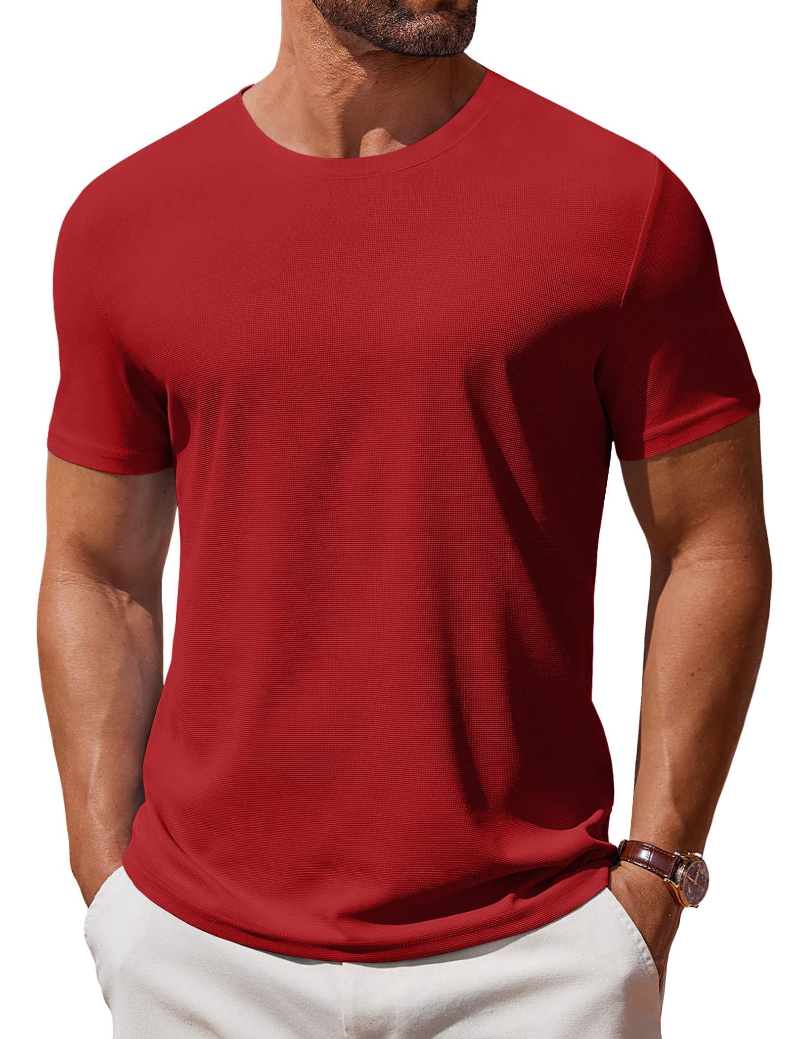 COOFANDY Men's T Shirt Short Sleeve Crew Neck T-Shirt Casual Summer Classic Basic Tee Shirts