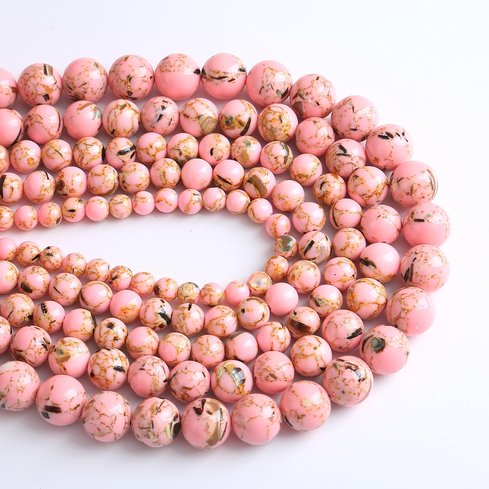 Lot De 1960 Perles Rondes 6 Mm - 28 Couleurs | Perles En Plastique Pour Bijoux DIY, Bracelets, Colliers