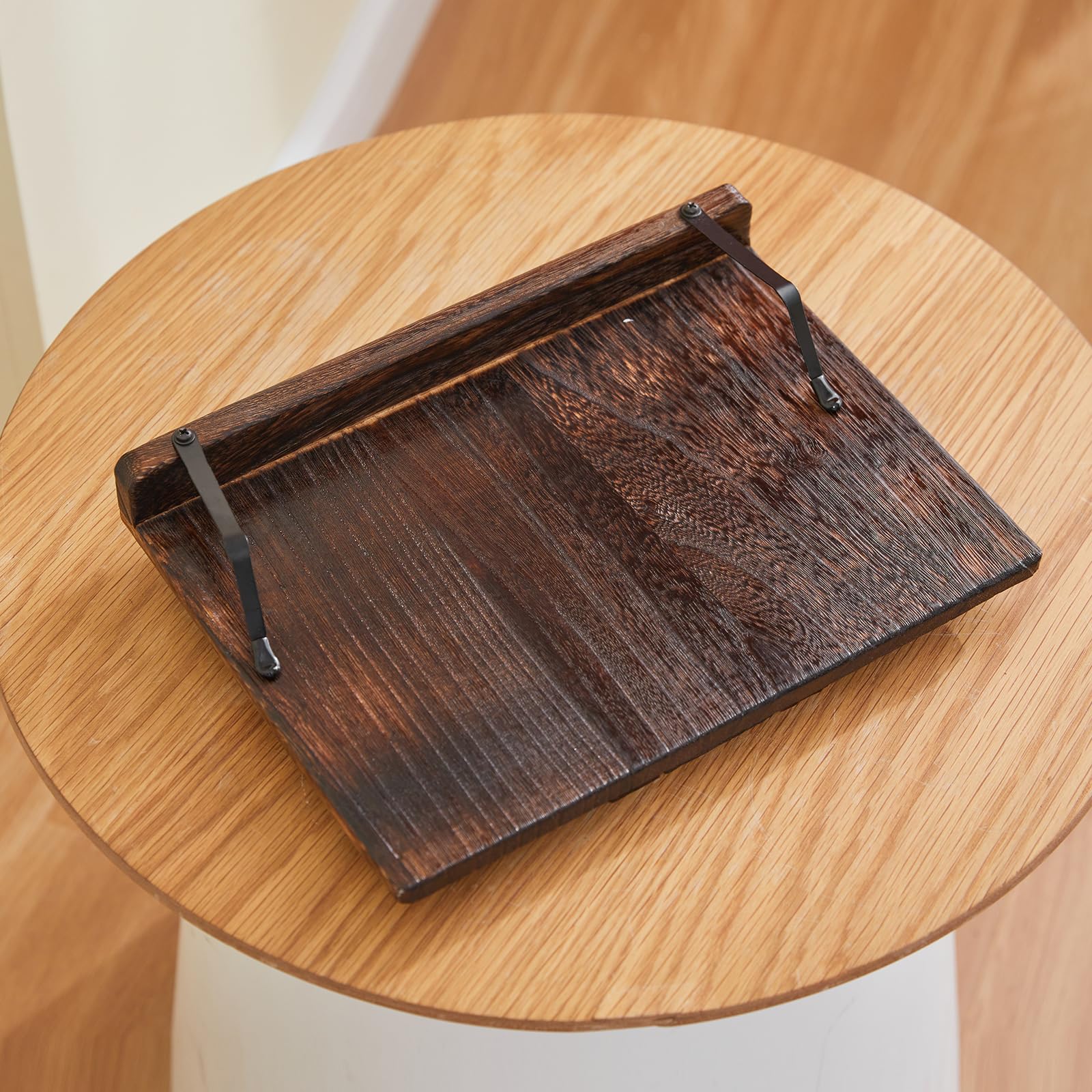 Soporte de madera para libros, ángulo ajustable, soporte para libros de cocina, soporte de exhibición de libros, soporte de lectura