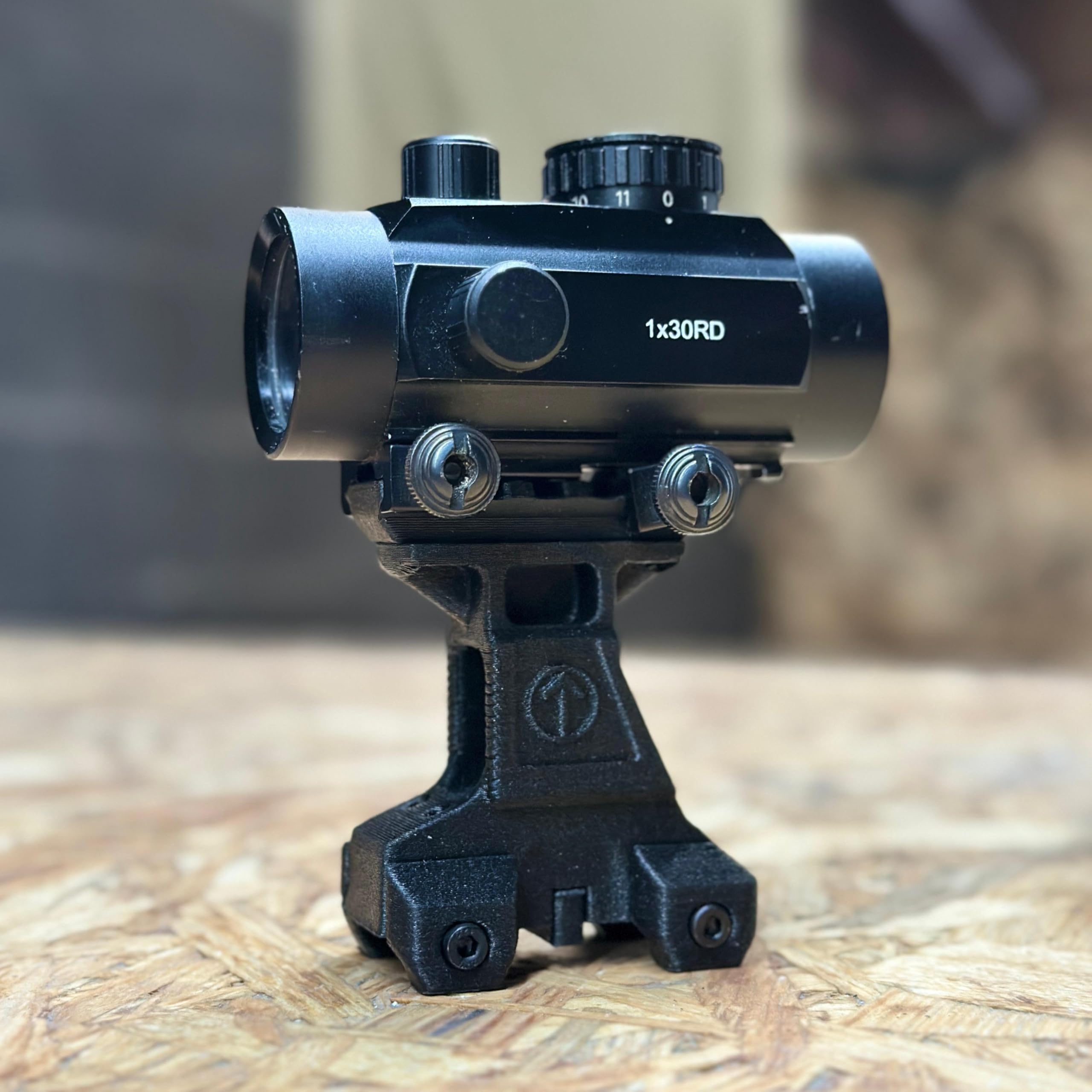 Viking Montura Elevadora Rail Picatinny Airsoft, Riser Mount, Soporte Táctico para Visores Red Dot y Ópticas, Fabricada en Polímero con Fibra de Carbono, Alta Resistencia y Ligereza